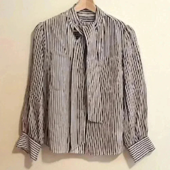 NWT Maeve Tie Neck Blouse - Picture 6 of 15